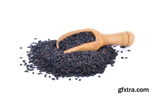 Black Sesame Seeds Isolated  -10xJPGs