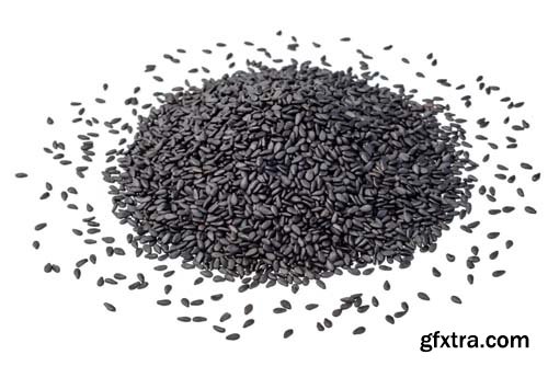 Black Sesame Seeds Isolated  -10xJPGs