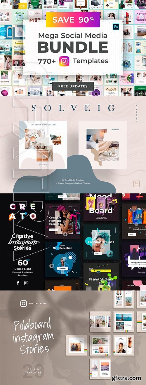 CreativeMarket - MEGA Social Media BUNDLE 3771016