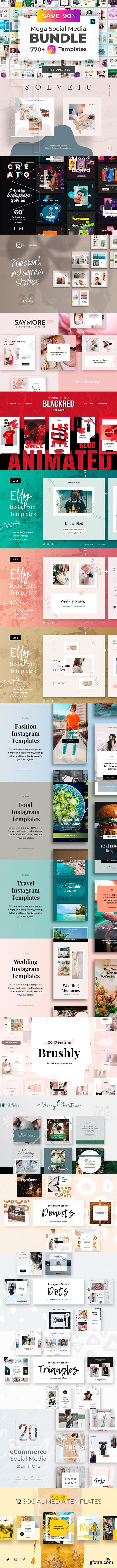 CreativeMarket - MEGA Social Media BUNDLE 3771016