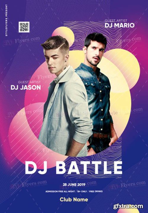 Dj Battle V12 2019 PSD Flyer Template