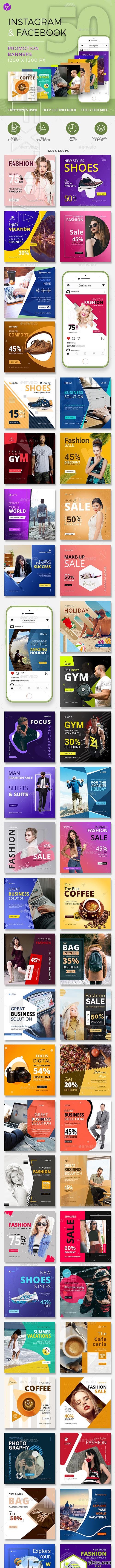 GraphicRiver - 50 Instagram & Facebook Banners 23783819