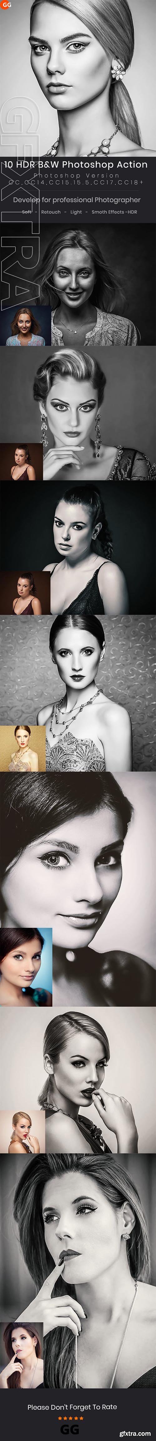 GraphicRiver - 10 HDR B&W Photoshop Effect 23827557