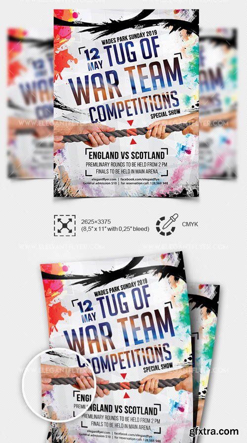 Tug of War Team Competitions V1 2019 Premium PSD Flyer Template