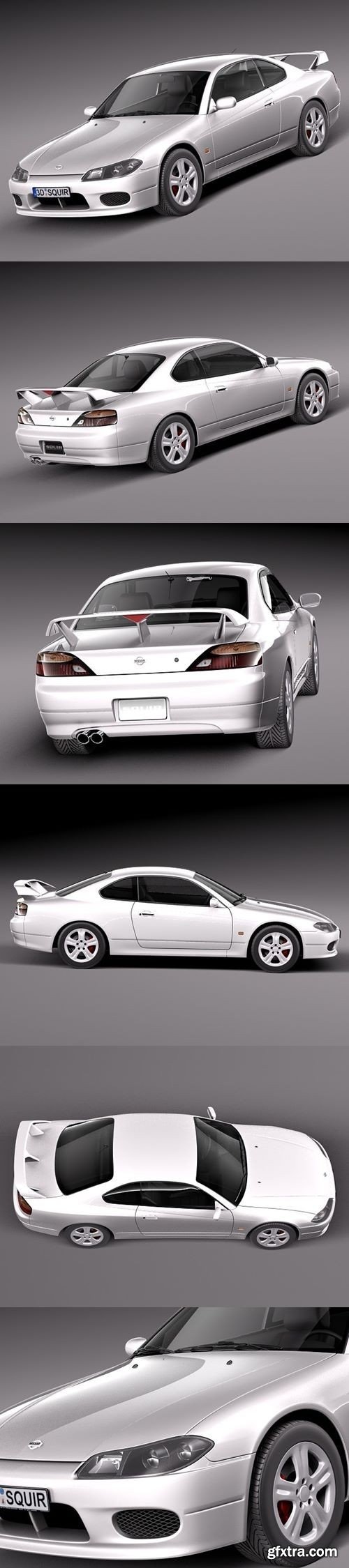 Nissan 240 sx Silvia S15 1999-2002 3d Model