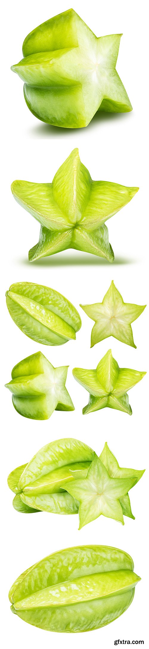 Carambola Starfruit Isolated - 5xJPGs