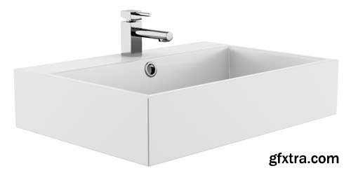 Ceramic Bathroom Sink Isolated - 15xJPGs