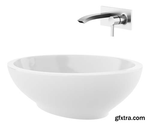 Ceramic Bathroom Sink Isolated - 15xJPGs