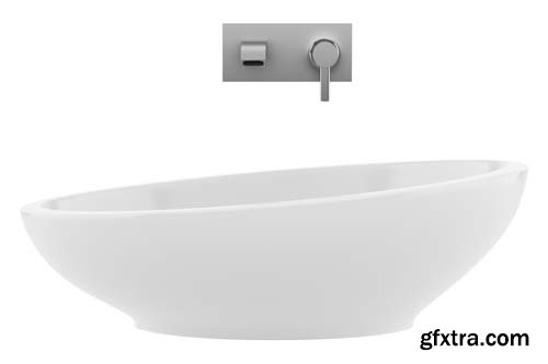 Ceramic Bathroom Sink Isolated - 15xJPGs