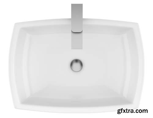 Ceramic Bathroom Sink Isolated - 15xJPGs