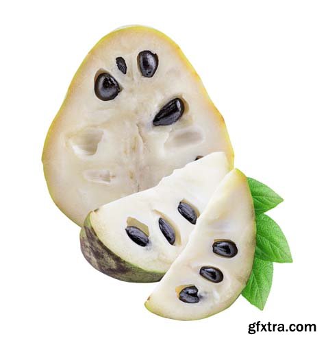 Cherimoyas Isolated - 7xJPGs