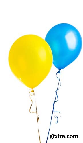 Colored Balloons Isolated - 10xJPGs