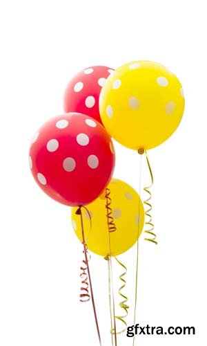 Colored Balloons Isolated - 10xJPGs