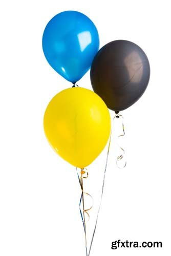 Colored Balloons Isolated - 10xJPGs