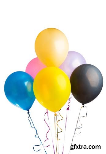 Colored Balloons Isolated - 10xJPGs