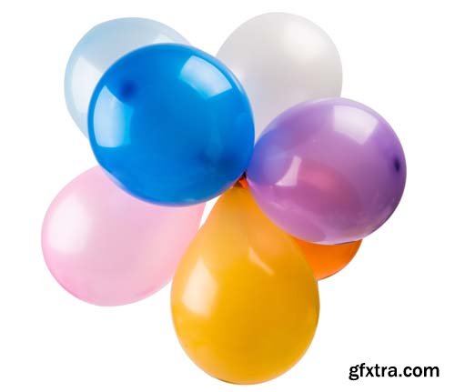 Colored Balloons Isolated - 10xJPGs