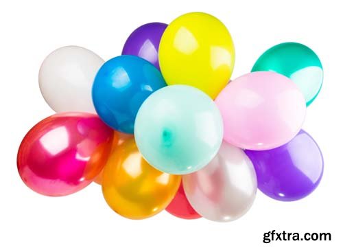 Colored Balloons Isolated - 10xJPGs