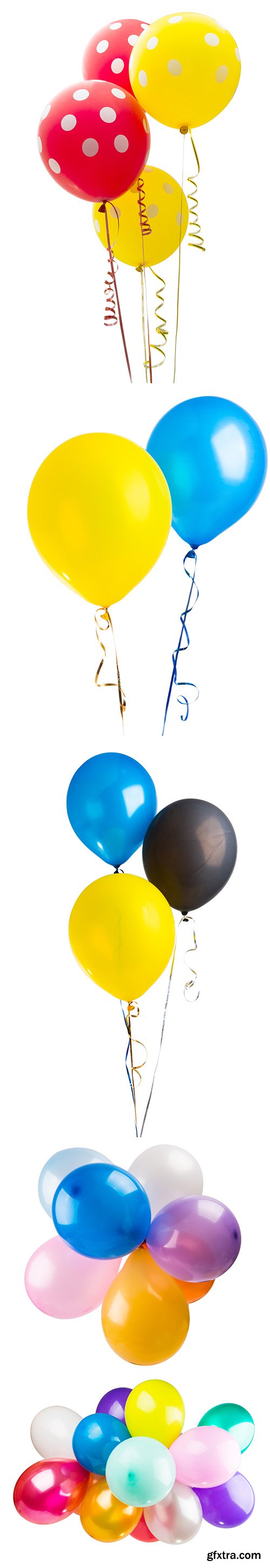 Colored Balloons Isolated - 10xJPGs