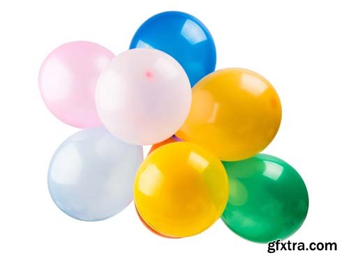 Colored Balloons Isolated - 10xJPGs