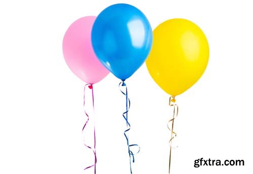 Colored Balloons Isolated - 10xJPGs