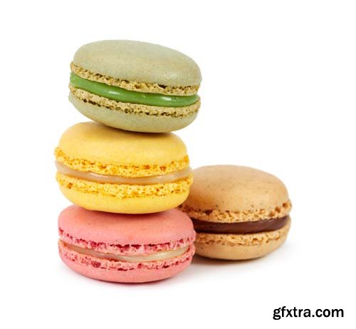 Colorful Macaroons Isolated - 6xJPGs