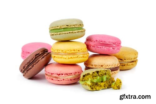 Colorful Macaroons Isolated - 6xJPGs