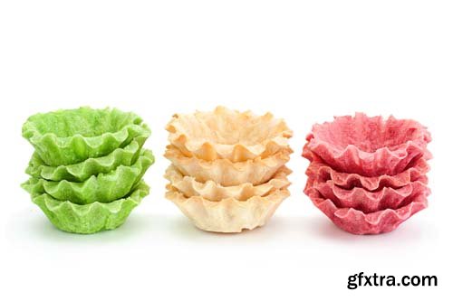 Colorful Wheat Tartlet Isolated - 6xJPGs
