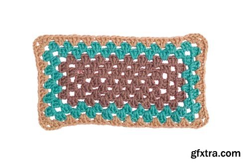 Crochet Handmade Decorative Napkin Isolated - 12xJPGs