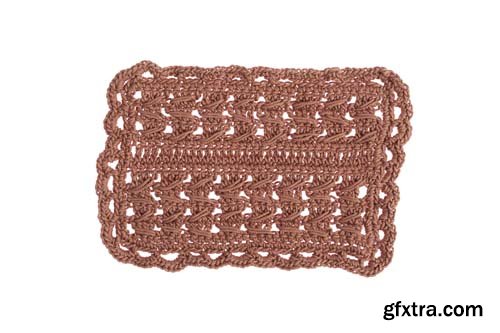 Crochet Handmade Decorative Napkin Isolated - 12xJPGs