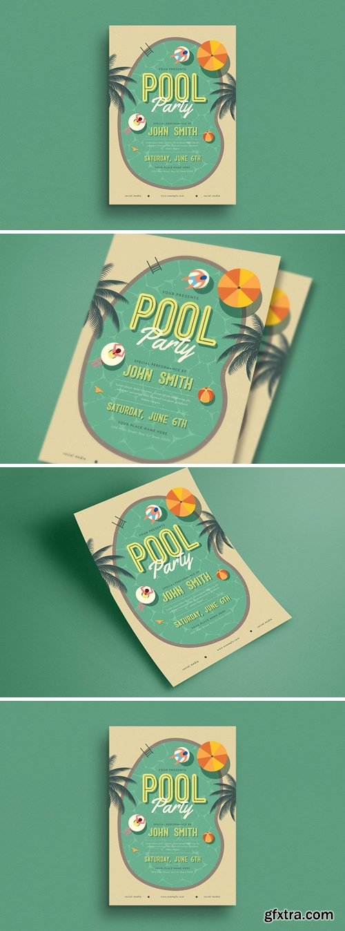 Summer Pool Party Flyer