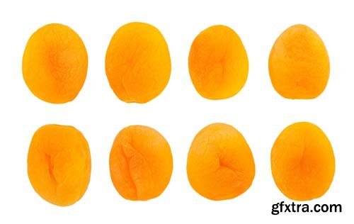 Dried Apricots Isolated - 7xJPGs