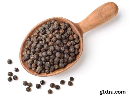 Dried Black Peppercorns Isolated - 8xJPGs