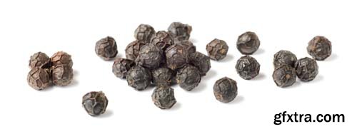 Dried Black Peppercorns Isolated - 8xJPGs