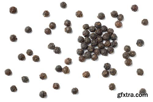 Dried Black Peppercorns Isolated - 8xJPGs