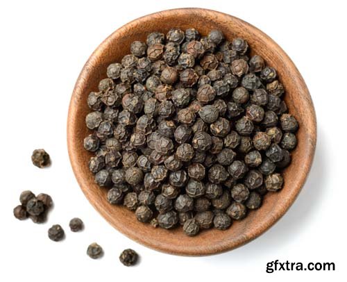 Dried Black Peppercorns Isolated - 8xJPGs