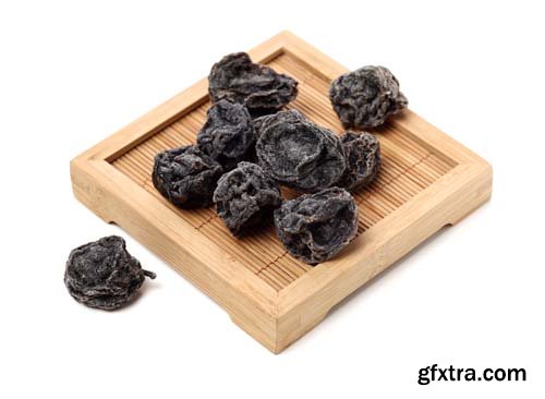 Dried Black Plums Isolated - 7xJPGs