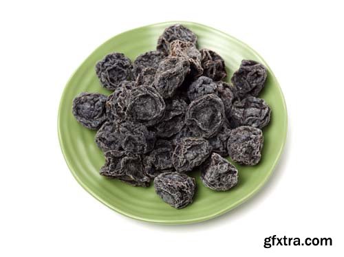 Dried Black Plums Isolated - 7xJPGs