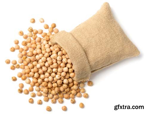 Dried Chickpeas Isolated - 6xJPGs