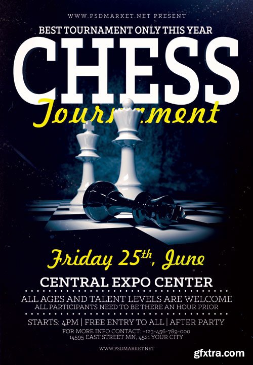 CHESS TOURNAMENT FLYER – PSD TEMPLATE