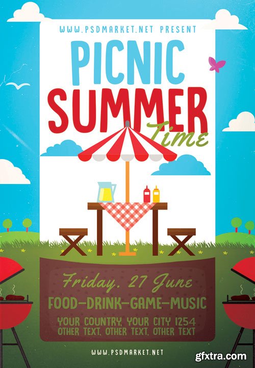 PICNIC TIME FLYER – PSD TEMPLATE