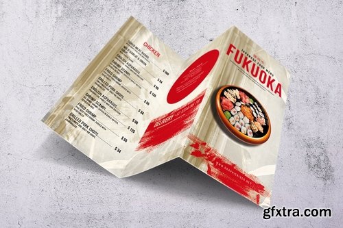 Japanese Trifold Food Menu V2