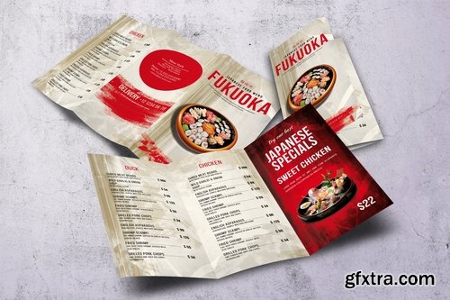 Japanese Trifold Food Menu V2