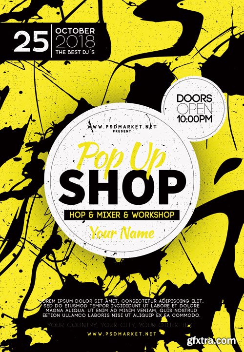 POP UP STORE FLYER – PSD TEMPLATE