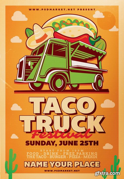 TACO TRUCK FLYER – PSD TEMPLATE