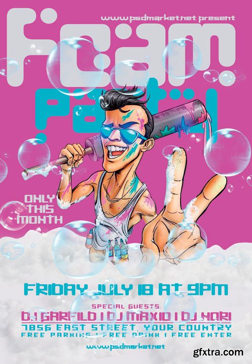 FOAM PARTY FLYER – PSD TEMPLATE