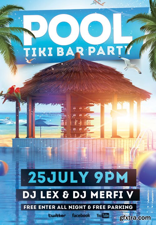 POOL PARTY FLYER – PSD TEMPLATE