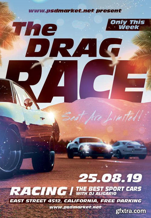 DRAG RACE FLYER – PSD TEMPLATE