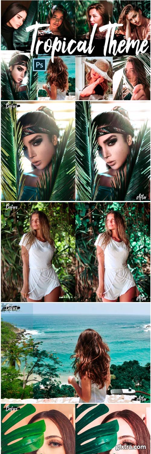 Tropical Color Grading Photoshop Actions 1412826