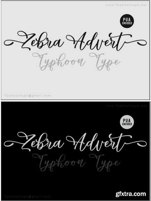 Zebra Advert Font