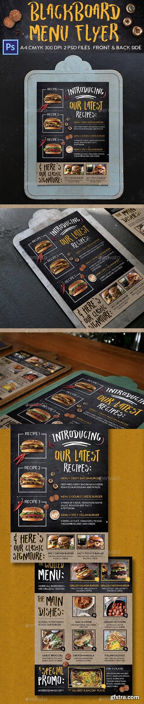 Graphicriver - Blackboard Menu Flyer 19085764